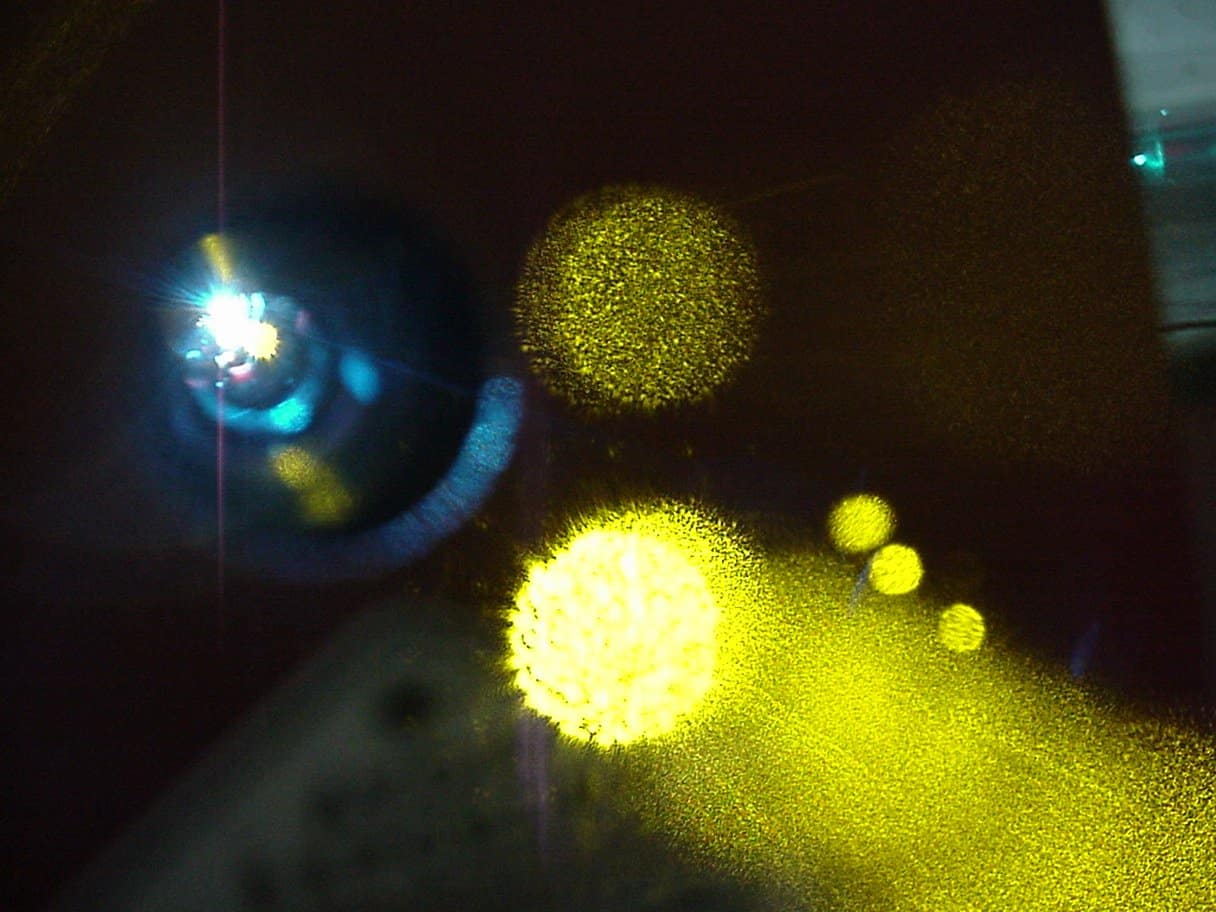 yellow color emitting light